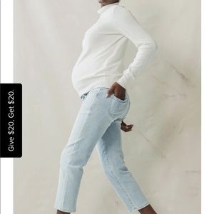 Blanqi Maternity crop jeans with belly support band- size 2